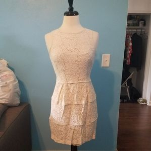 Nanette Lepore Off-White Eyelet Dress